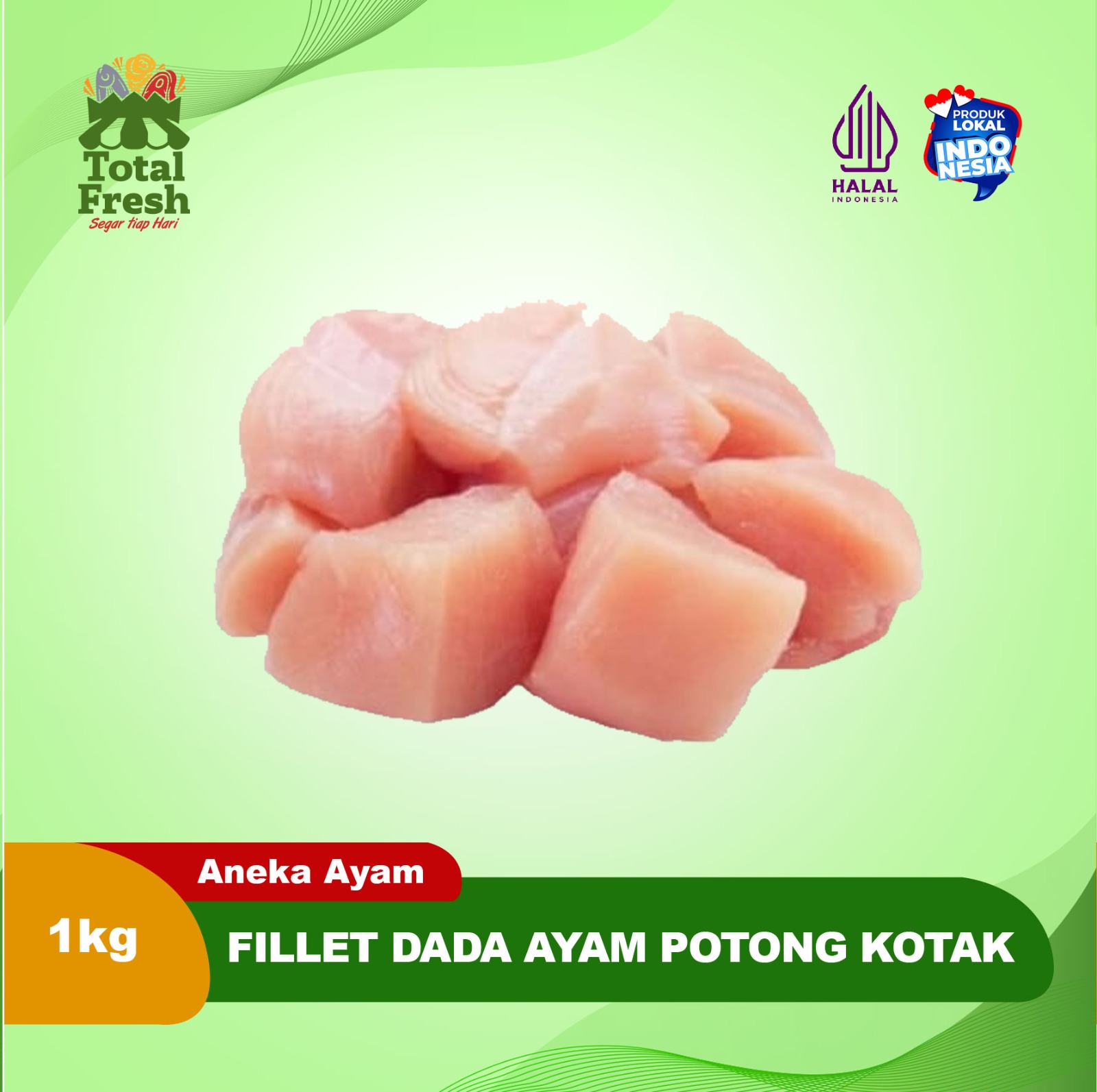 Fillet Dada Ayam Potong Kotak